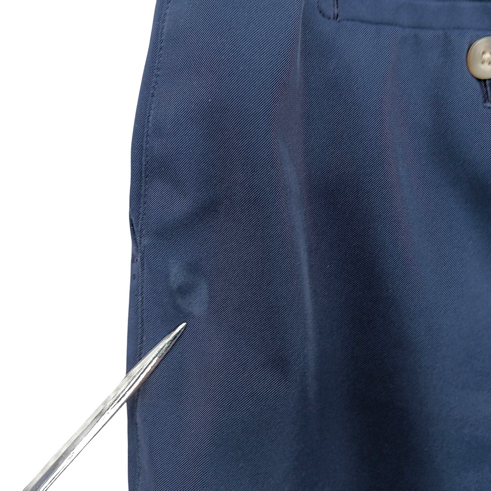 Peter Millar Pants Mens 36x31 (Tag 36x32) Blue Flat Front Polyester Golf EB78 - Picture 4 of 15